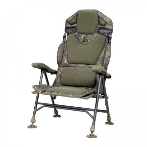 Trakker Křeslo komfortní s područkami - Levelite Camo Longback Recliner