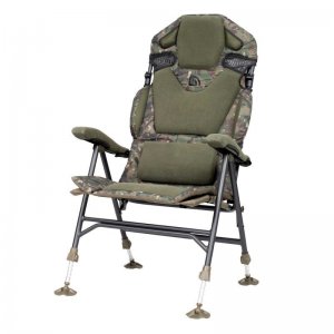 Trakker Křeslo komfortní s područkami - Levelite Camo Longback Recliner