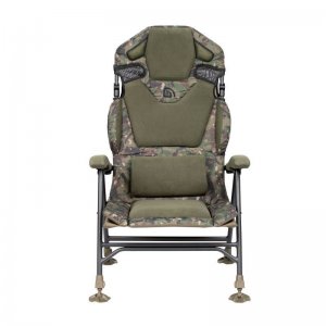 Trakker Křeslo komfortní s područkami - Levelite Camo Longback Recliner