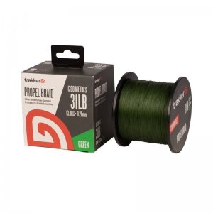 Trakker Kmenová pletená šňůra Propel Braid 0,26mm, 31lb, 1200m, Green