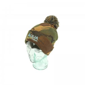 Aqua Kulich Camo Bobble Hat